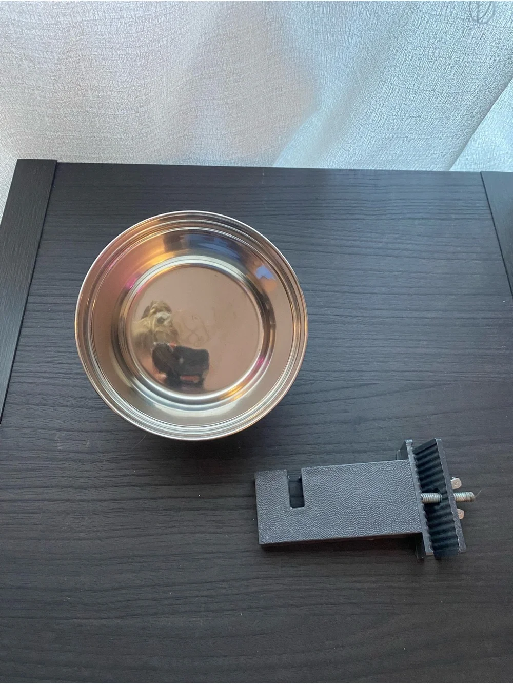 Stainless Steel Clamp On Dog Crate Kennel Bowl Crock for Food Water